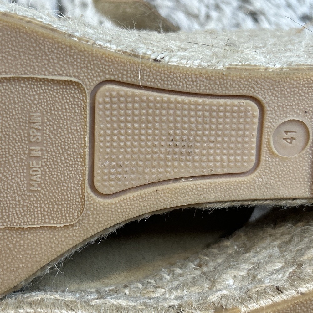 Anthropologie Maypol Womens 9.5 41‎ Espadrille Wedge Sandals Strappy Tan Suede - Picture 10 of 13